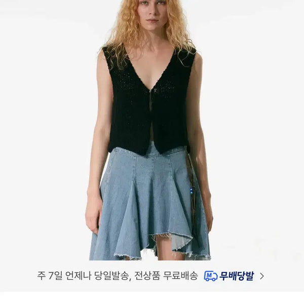 [BUNJANG] OpenYY V-Neck Knit Vest Black / 오픈와이와이 V넥 니트 베스트 (블랙)