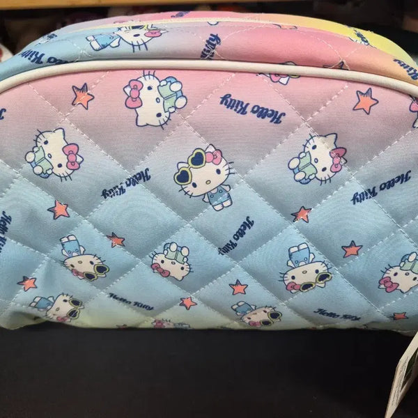 [BUNJANG] Hello Kitty Pastel Quilting Rainbow Pouch / 헬로키티 파스텔 퀼팅 레인보우 파우치