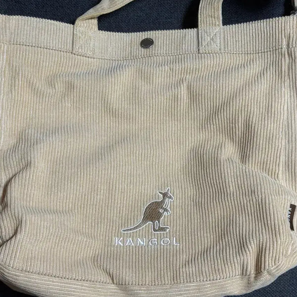 [BUNJANG] Kangol Corduroy Tote Bag Beige / 캉골 코듀로이 토트백 베이지
