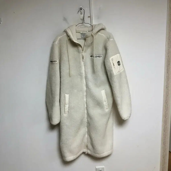 [BUNJANG] Discovery Men's Long Fleece Hooded Jacket / 디스커버리 남성 롱 뽀글이 후드자켓 95M@9999