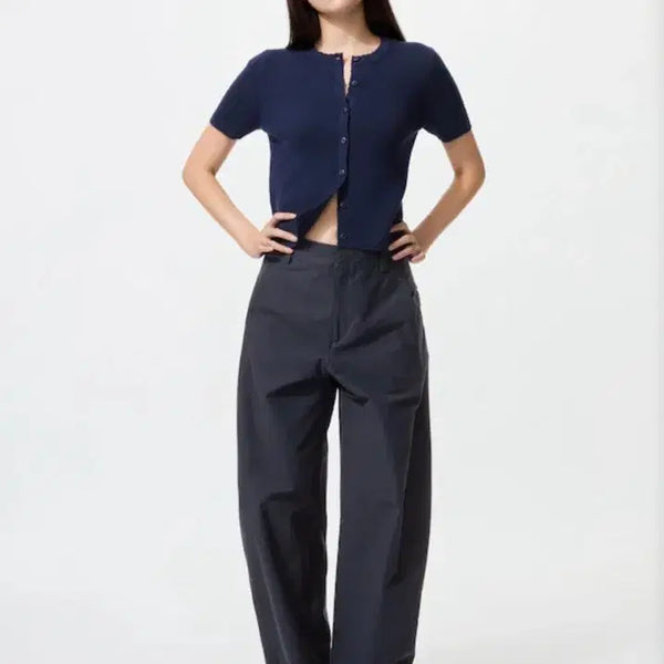[BUNJANG] Uniqlo Jersey Barrel Pants (Navy, Beige) - Size M / 유니클로 저지배럴팬츠 네이비 M, 베이지M 택포 일괄 5.8/개당 3.3