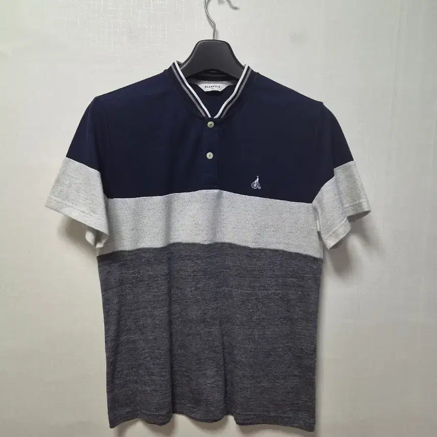 [BUNJANG] Beanpole Men's Henley Neck Short Sleeve T-Shirt Size 105 / 빈폴 남성 헨리넥 반팔티 남성105