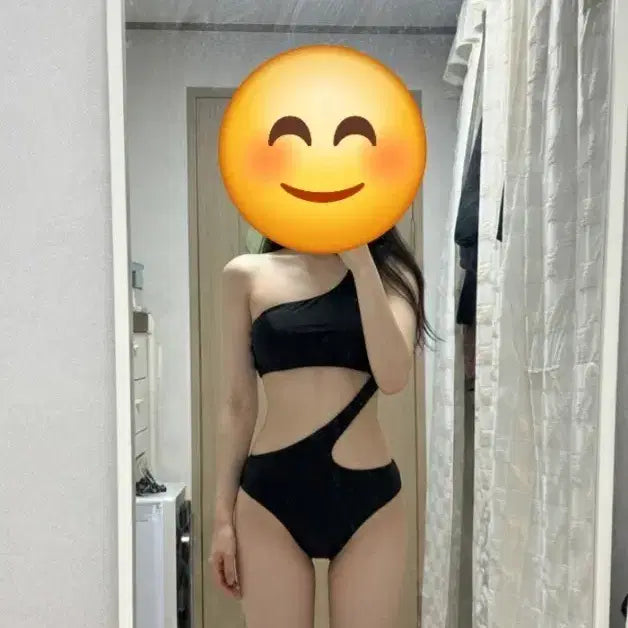 [BUNJANG] One-Piece Swimsuit Black / 원피스 수영복 블랙