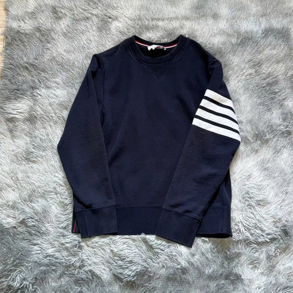 [BUNJANG] Thom Browne 4-Bar Sweatshirt Navy / 톰브라운 4선 맨투맨 네이비