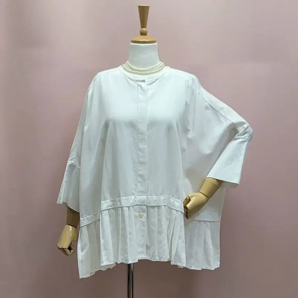 [BUNJANG] Oversized Pleated Blouse / 오버핏 플리츠 블라우스