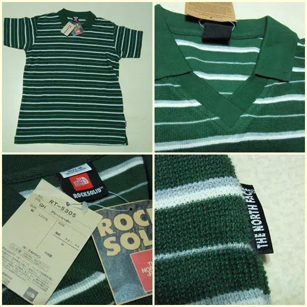 [BUNJANG] The North Face 90s Rocksolid Vintage V-Neck Collar T-Shirt / 노스페이스/반팔티 브이넥 신품 락솔리드 90's 일본판/반팔카라티/7246