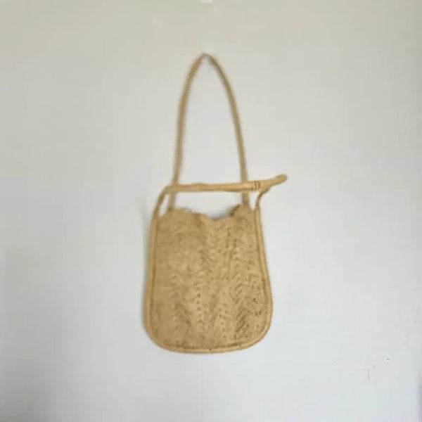[BUNJANG] Rattan Shoulder Bag Beige / 라탄 숄더백 베이지