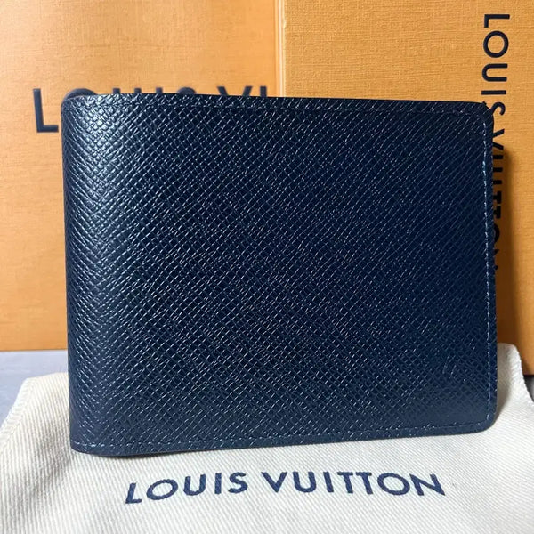 [BUNJANG] Louis Vuitton Taiga Multiple Wallet Navy M32826 / [새상품] 루이비통 타이가 멀티플월릿 반지갑