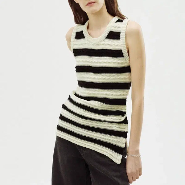 [BUNJANG] SINOON Stripe Sleeveless Top / 시눈 스트라이프 슬리브리스 탑