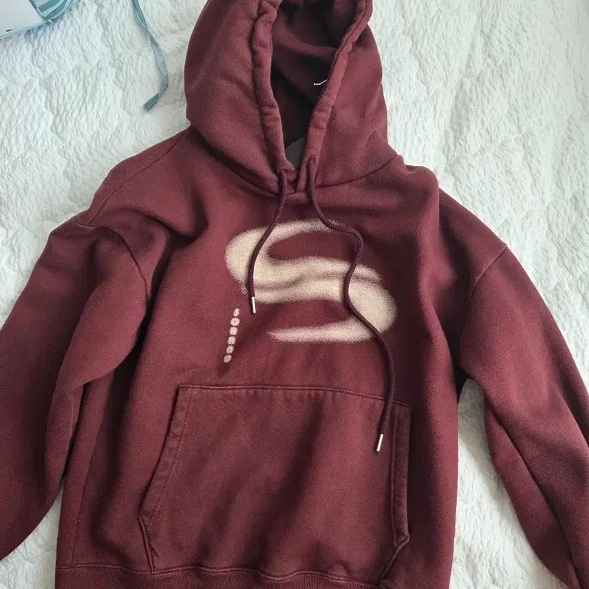 [BUNJANG] Sorano Burgundy Hoodie M Size / 소라노 후드티 판매