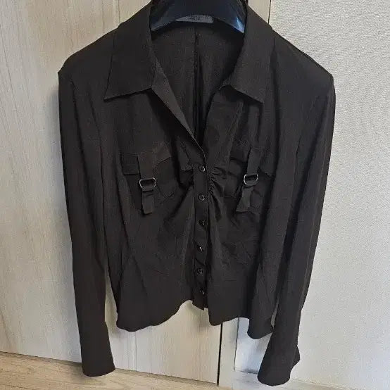 [BUNJANG] Marks & Spencer Brown Detailed Shirt (UK 12) / 영국 브랜드 막스앤스펜서(Marks & Spencer)