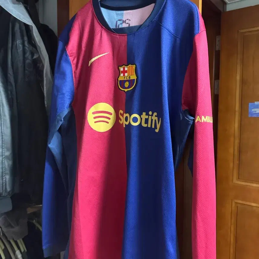 [BUNJANG] 24/25 Barcelona Home Long-Sleeve Replica Jersey M / 24-25 바르셀로나 홈 유니폼 긴팔 레플리카 해외M