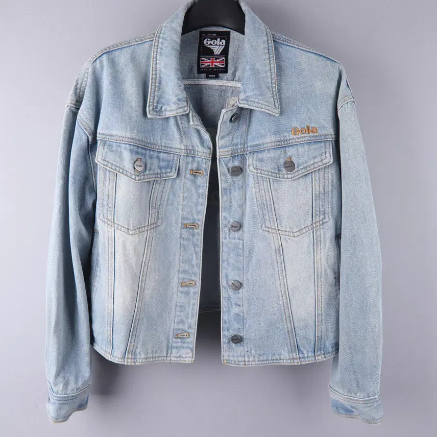 [BUNJANG] Gola Women's Cropped Denim Jacket / (여성) Gola 골라 크롭 데님 자켓 청자켓 (F)