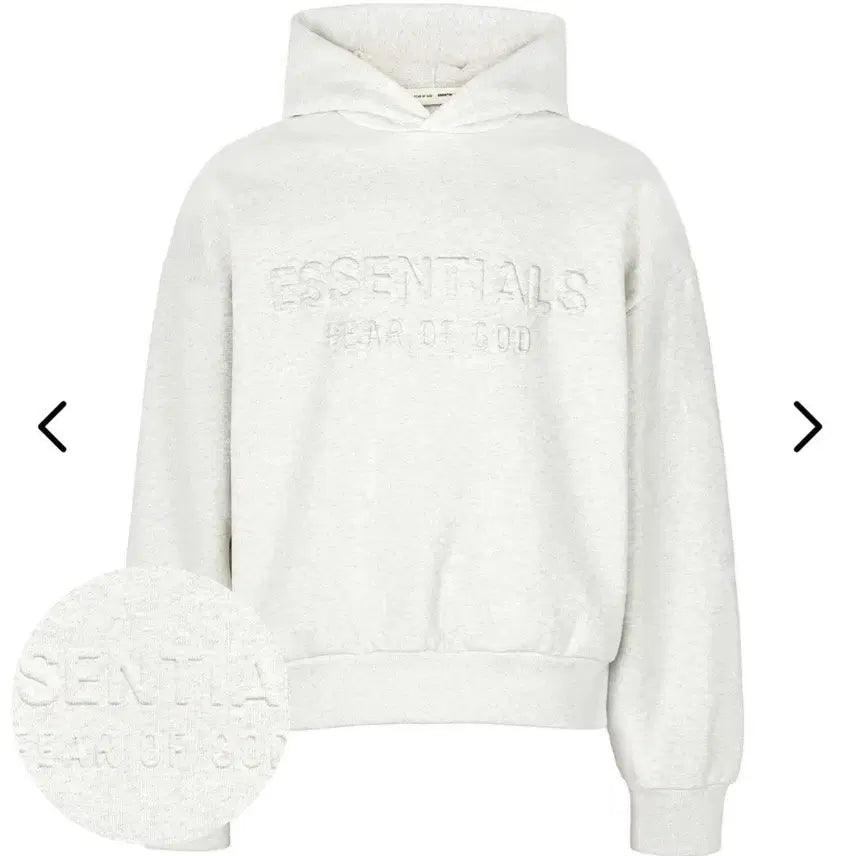[BUNJANG] Fear of God Essentials Embossed Logo Hoodie Oatmeal XL / 26년 신상 피오갓 엠보스드 로고 에센셜 후드티(오트밀, XL)
