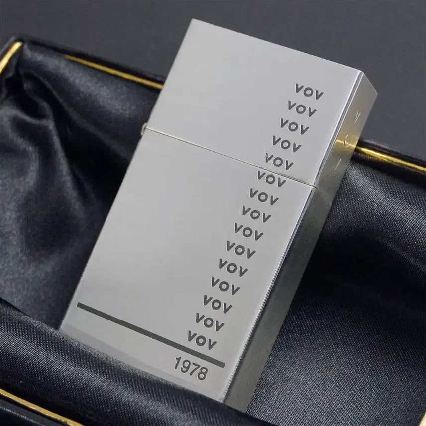 [BUNJANG] Korean-Made Slim Zippo-style Oil Lighter - Matte Chrome Antique / 국산 오일라이터 지포형 라이터 슬림 디자인4 무광 크롬 앤틱 재질 보관 새제품