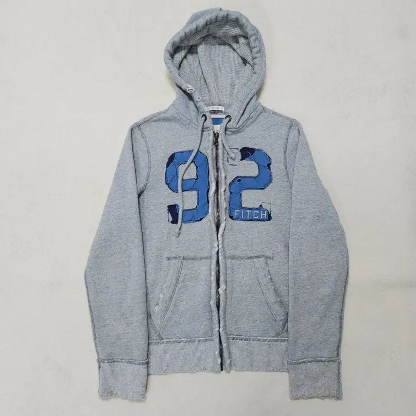 [BUNJANG] Abercrombie & Fitch Center Logo Vintage Zip-Up Hoodie - Size S / 아베크롬비 센터로고 빈티지 후드집업