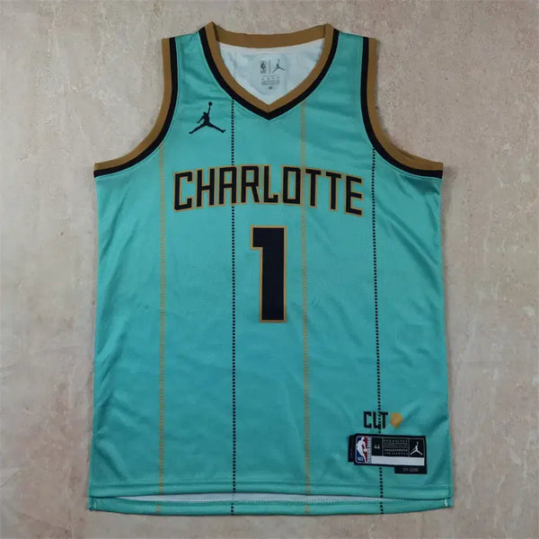 [BUNJANG] NBA Charlotte Hornets LaMelo Ball #1 Green City Version Basketball Jersey / NBA 샬럿 호니츠 1호 라멜로 바우어 그린시티 버전 농구복 핫 프레스