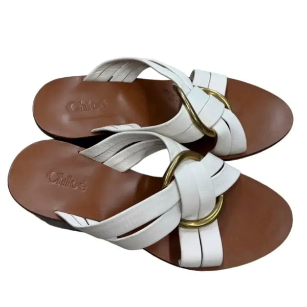 [BUNJANG] Chloe Gold Ring Sandals / 정품 끌로에(Chloe) 골드 링 샌들