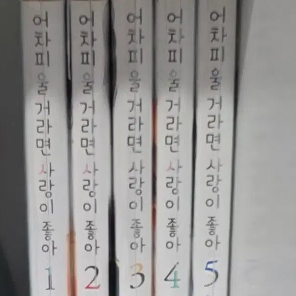 [BUNJANG] If You're Going to Cry Anyway, Love 1-5 Bundle Set / 어차피 울거라면 사랑이 좋아 1~5권 일괄