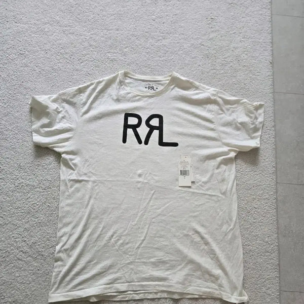 [BUNJANG] RRL Wrench Logo Short Sleeve T-Shirt Cream White / L / RRL 렌치 로고 반팔 티셔츠 크림 화이트/L