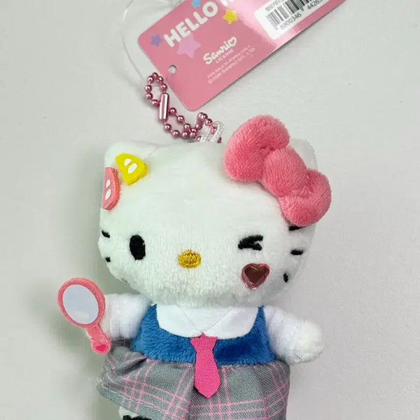 [BUNJANG] Sanrio Hello Kitty School Look 8cm Doll Keychain / 산리오 헬로키티 스쿨룩 8cm 인형 키링 새상품 정품
