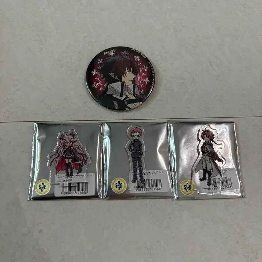 [BUNJANG] Seraph of the End Acrylic Stand & Can Badge Set / 종말의 세라프 아크릴 스탠드 캔뱃지