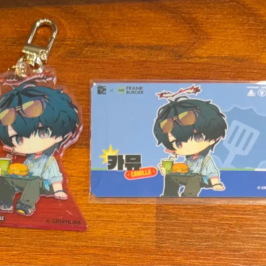 [BUNJANG] Arknights Endfield Campaign Frank Burger Camus Acrylic Keyring & Photocard / 명일방주 엔드필드 프랭크 버거 콜라보 카뮤 아크릴 키링 포토카드
