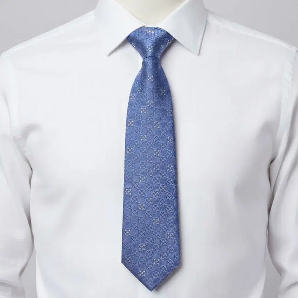 [BUNJANG] Franco Ferraro Cubic Pattern Silk Necktie / 프랑코페라로 큐빅 패턴 실크넥타이