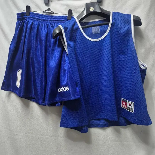[BUNJANG] Adidas Blue Basketball Uniform Set / 아디다스 농구 유니폼 세트 파랑