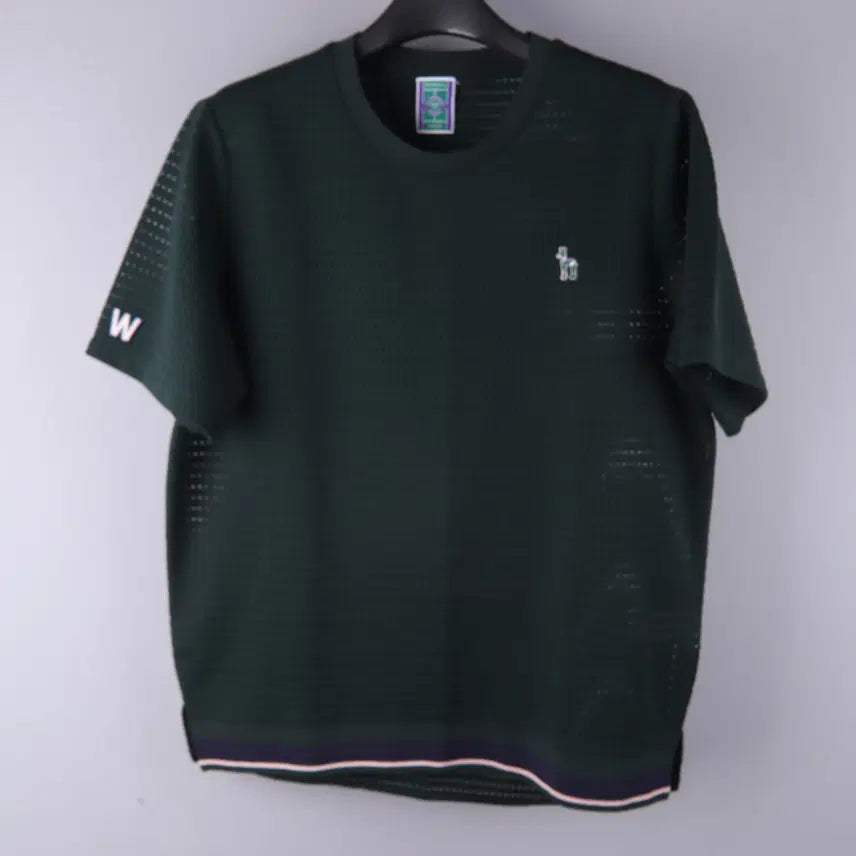 [BUNJANG] Hazzys Ladies Wimbledon Dark Green Punching Unbalanced T-shirt Green / (여성) 헤지스레이디스 윔블던 다크그린 펀칭 언밸런스 티셔츠 그린