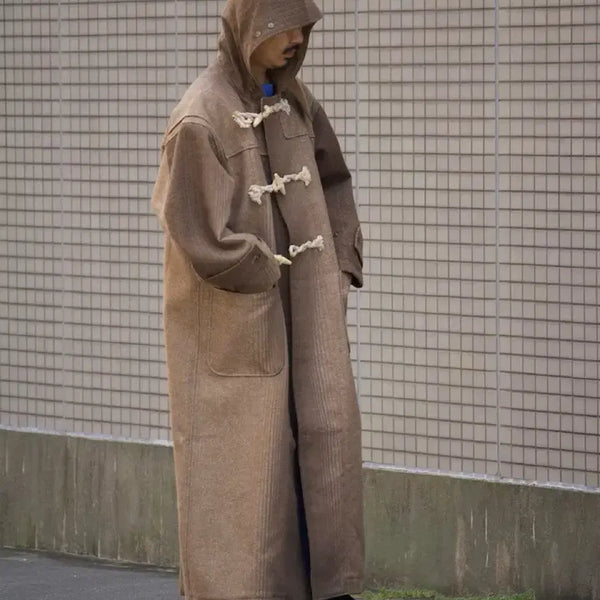 [BUNJANG] Needles Long Duffle Coat Herringbone Melton Camel L / 니들스 롱 더플 코트 W/N 헤링본 멜튼 카멜컬러 L사이즈