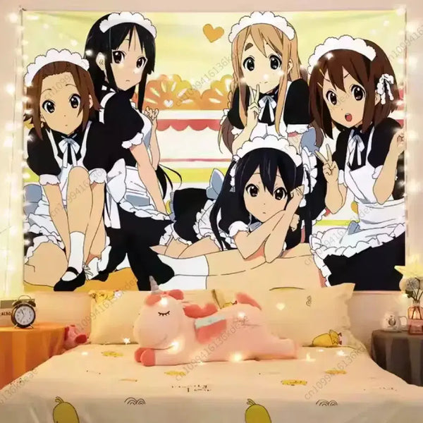 [BUNJANG] K-ON! Maid Outfit Tapestry Poster / 케이온! 메이드복 태피스트리 테피스트리 포스터 고전 미소녀