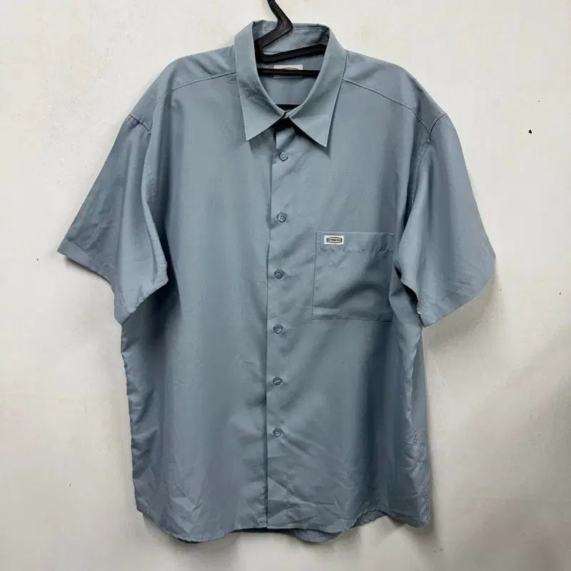 [BUNJANG] Intermezzo Blue Short Sleeve Shirt / [정품/105] 인터메조 블루 반팔 셔츠