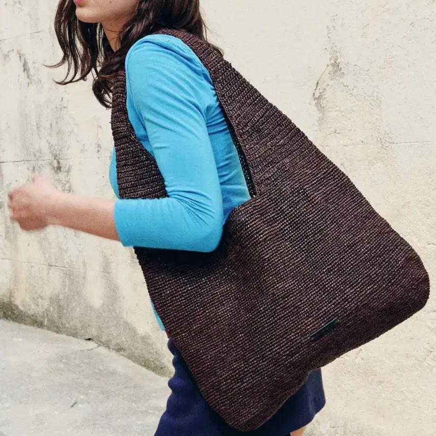 [BUNJANG] Atelier de Lumen Raffia Bag Brown / 아뜰리에 드 루멘 라피아백 브라운
