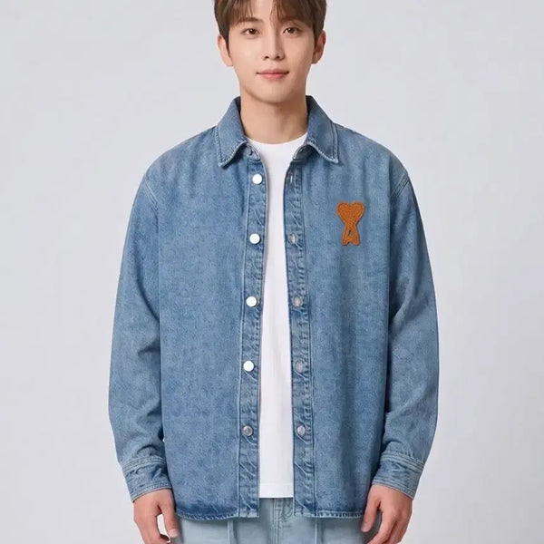 [BUNJANG] AMI Big Heart Denim Overshirt / #(정품/새상품) 아미 빅하트 데님 오버셔츠 판매합니다!
