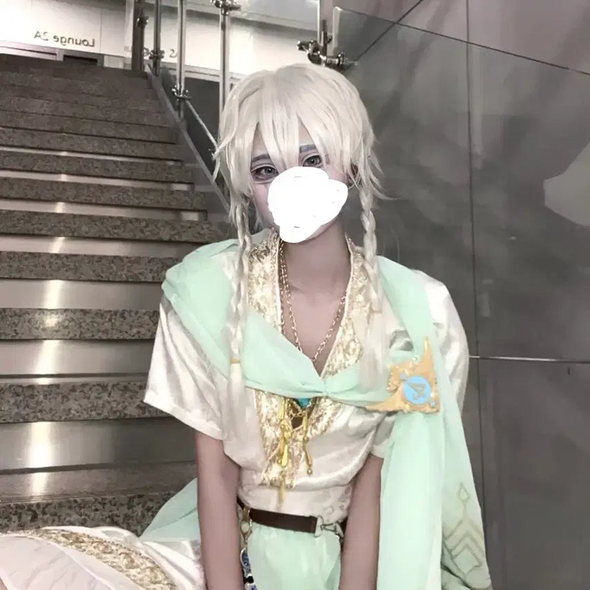[BUNJANG] The Identity V White Seer Cosplay Costume & Wig / 제5인격 화이트 선지자 코스프레