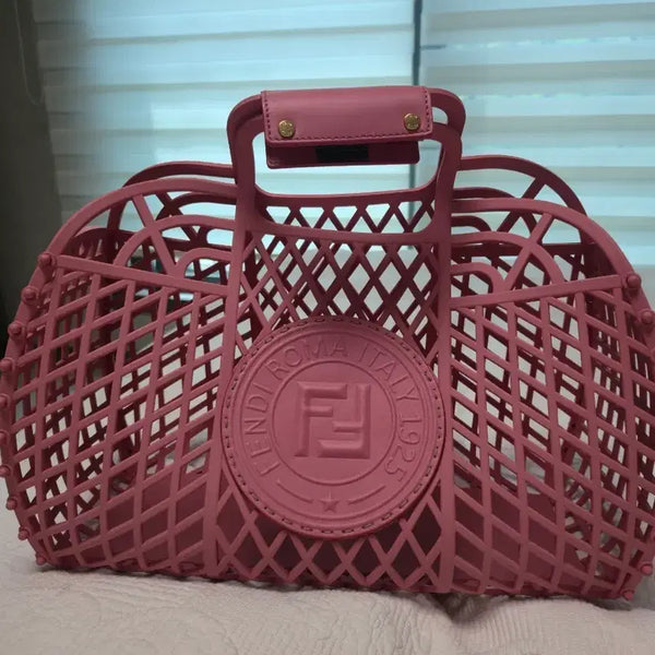 [BUNJANG] Fendi Recycled Plastic Basket Bag Medium (Pink) / 펜디 리사이클 플라스틱 바스켓 백 미디움 (핑크)