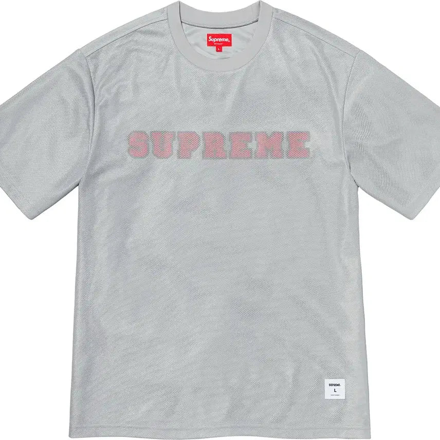 [BUNJANG] Supreme 20SS Dazzle Mesh Short Sleeve T-Shirt Jersey Grey Silver L / 20SS 슈프림 다즐 메쉬 반팔 티 저지 그레이 실버 L