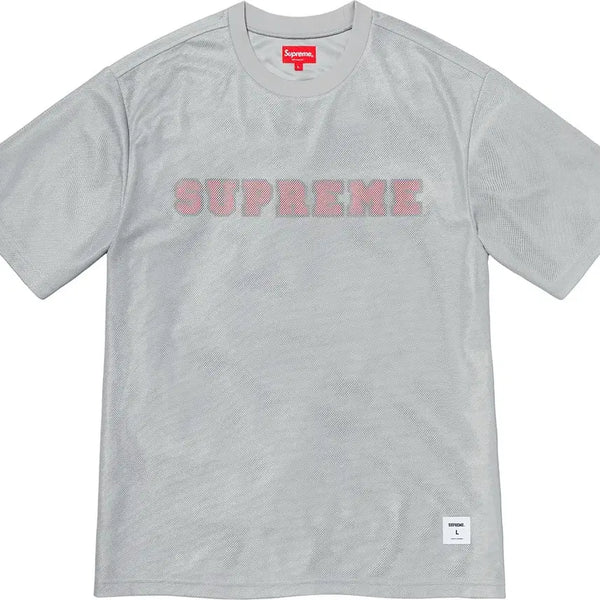 [BUNJANG] Supreme 20SS Dazzle Mesh Short Sleeve T-Shirt Jersey Grey Silver L / 20SS 슈프림 다즐 메쉬 반팔 티 저지 그레이 실버 L