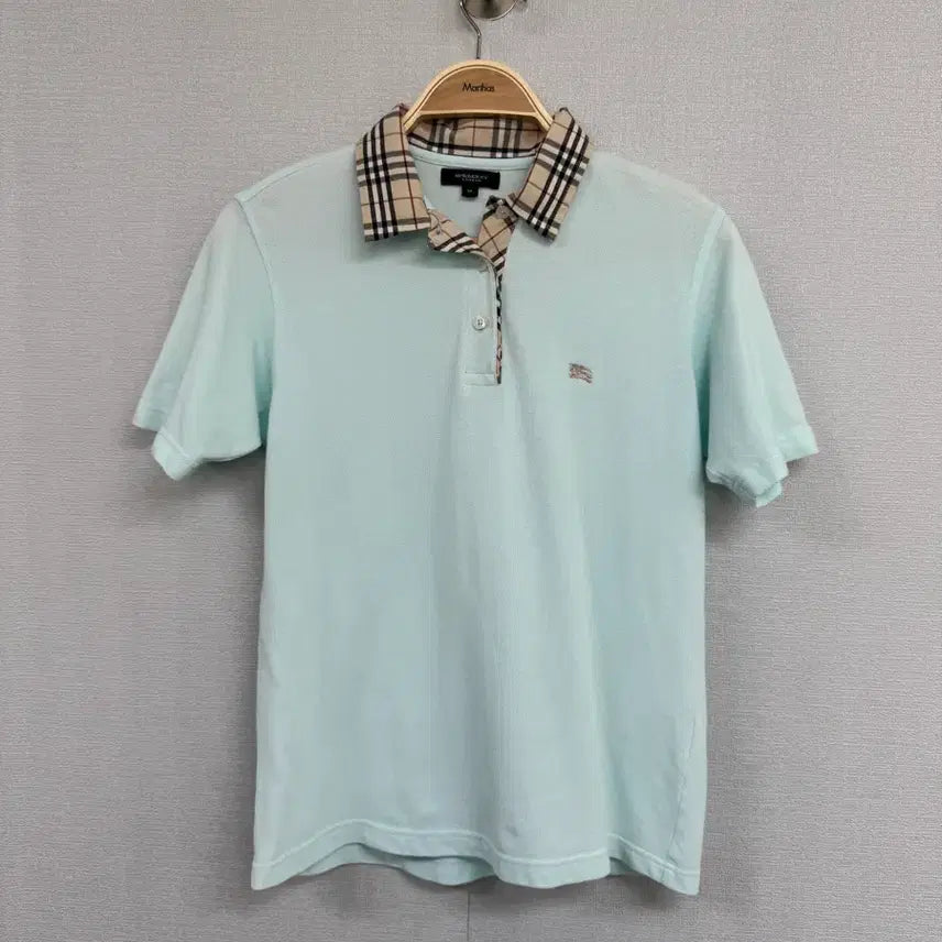 [BUNJANG] Burberry Collar Short Sleeve T-Shirt / 버버리 카라 반팔 티셔츠