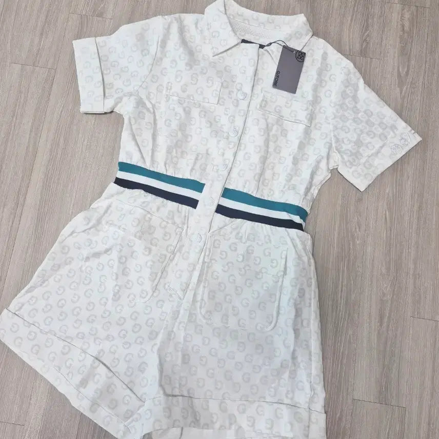 [BUNJANG] G/FORE Golf Jumpsuit White Logo Pattern / 새상품)지포어점프수트 골프점프수트 골프원피스 지포어골프