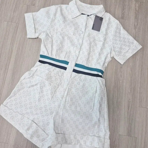 [BUNJANG] G/FORE Golf Jumpsuit White Logo Pattern / 새상품)지포어점프수트 골프점프수트 골프원피스 지포어골프