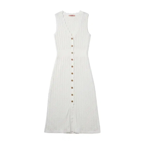 [BUNJANG] Love Me More Women's Sleeveless Knit Dress with Punching Detail / 여성F/ 러브미모어 펀칭 민소매 니트원피스 5-1