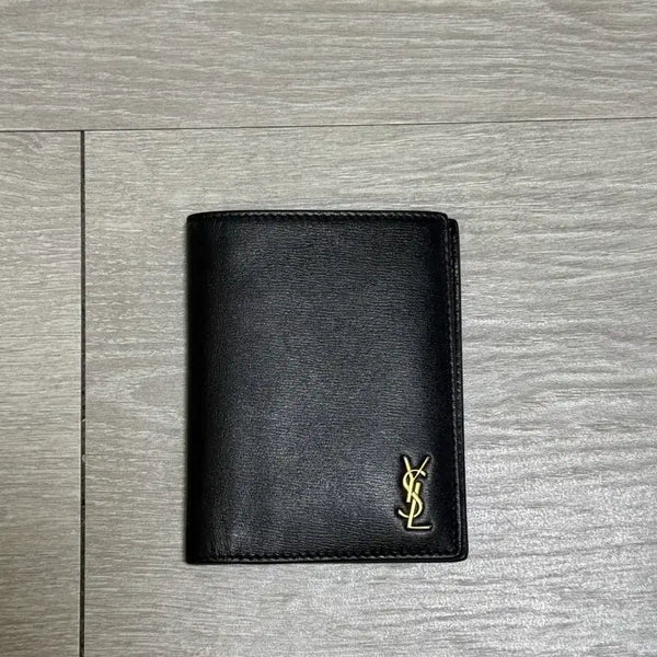 [BUNJANG] Yves Saint Laurent Bifold Wallet Gold Tone Hardware / 입생로랑 반지갑 금장