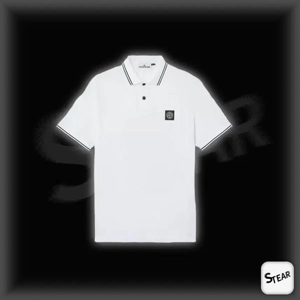 [BUNJANG] Stone Island Organic Cotton Patch Slim Fit Polo Shirt / 스톤아일랜드 오가닉 코튼 패치 슬림핏 폴로