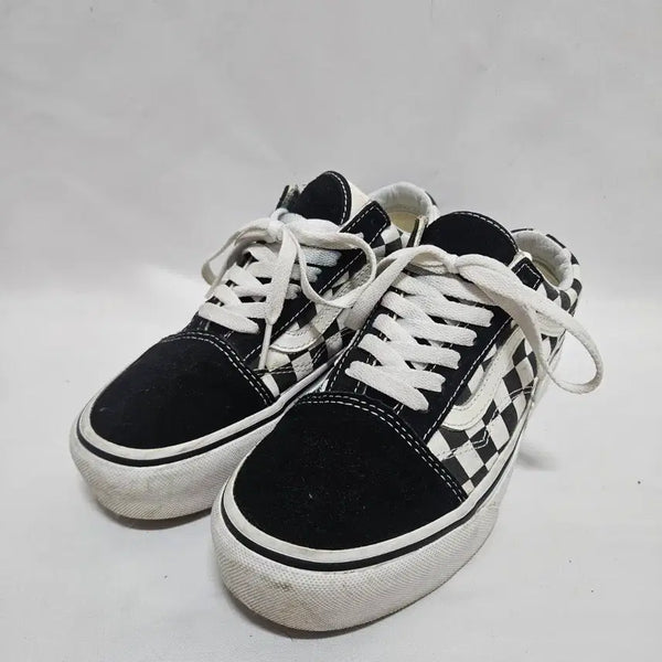 [BUNJANG] Vans Old Skool Checkerboard Sneakers (220) / 반스 올드스쿨 체커보드 스니커즈 220