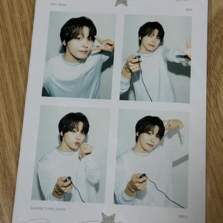 [BUNJANG] NCT WISH Riku 2025 Season's Greetings 4-Cut Photo / [미개봉] 엔시티위시 위시 리쿠 2025 시즌그리팅 시그 네컷 포토