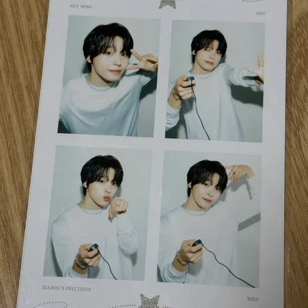[BUNJANG] NCT WISH Riku 2025 Season's Greetings 4-Cut Photo / [미개봉] 엔시티위시 위시 리쿠 2025 시즌그리팅 시그 네컷 포토