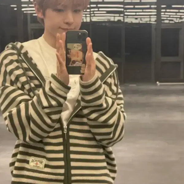 [BUNJANG] Slow Acid Knit Hood Zip-Up (Yushi) / (택포5.0)유우시 손민수 슬로우애시드 니트 후드집업