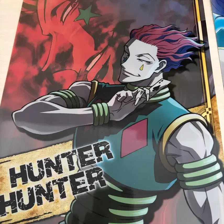 [BUNJANG] Hunter x Hunter Ichiban Kuji D-Prize Clear File Set with Hisoka & Phantom Troupe (2013 Release) + Bonus Hisoka Can Badge / 2013년 발매 쿠지) 헌터헌터 이치방쿠지 제일복권 d상 클리어파일 2매 환영여단 히소카, 뱃지